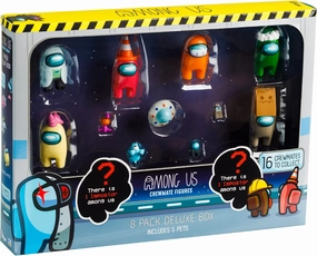 Among Us Action Figures Series 3 - Pack of 8 Collectible Figurines - Official Among Us Toys for Boys & Girls - Collect All Crewmates from The Among Us Video Game - Imposter (Style A)