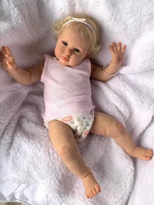 Anano Silicone Reborn Baby Dolls Eyes Open 24 Inch Realistic Dolls Toddler Girl Real Life Like Looking Baby Dolls That Look Real Bebes Reborn Babies with Hair and Toys