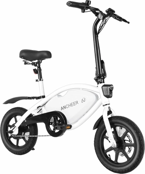 ANCHEER Electric Bike for Adults, 20MPH Folding Ebike with 350W Powerful Motor, 48V 374.4WH Battery, 25  Miles PAS Range, Cruise Control, 14” Compact Electric Mini Bike for Adults and Teens