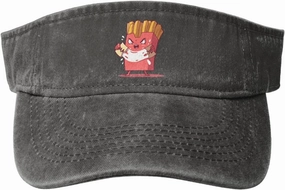 Angry Fries Sun Visor Hats Cotton Baseball Cap for Women Men Adjustable Sun Hat