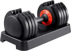 AOTOB 25/55 lbs Dumbbell Set, Anti-Slip Fast Adjust Turning Handle, Adjustable for Men and Women, Pair for Home Gym Exercise