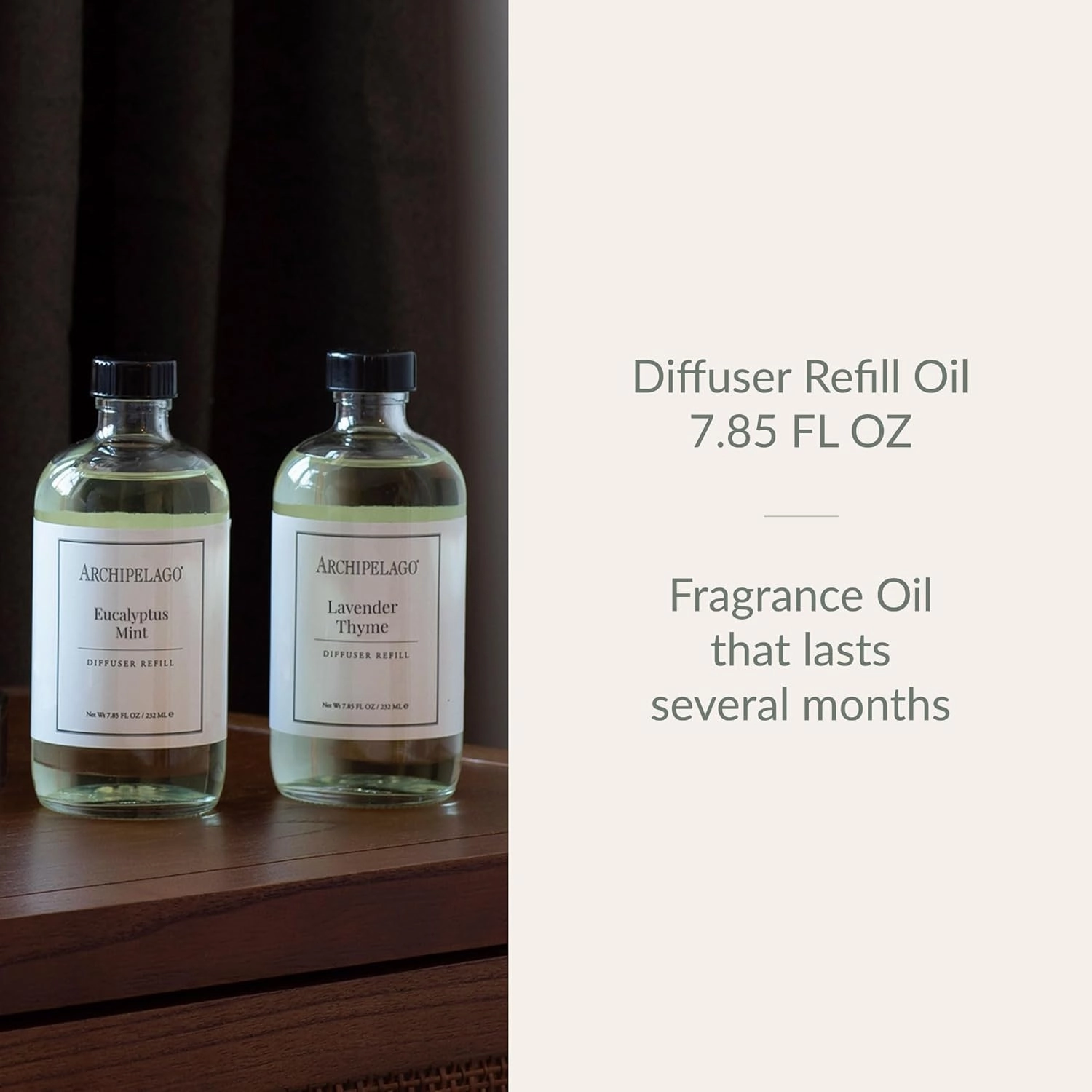 Archipelago Botanicals Mango Tangerine Reed Diffuser Oil Refill, Home Fragrance Oil for Diffuser, Long-Lasting Natural Home Fragrance, Diffuser Oil Scents, 7.85 Fl Oz