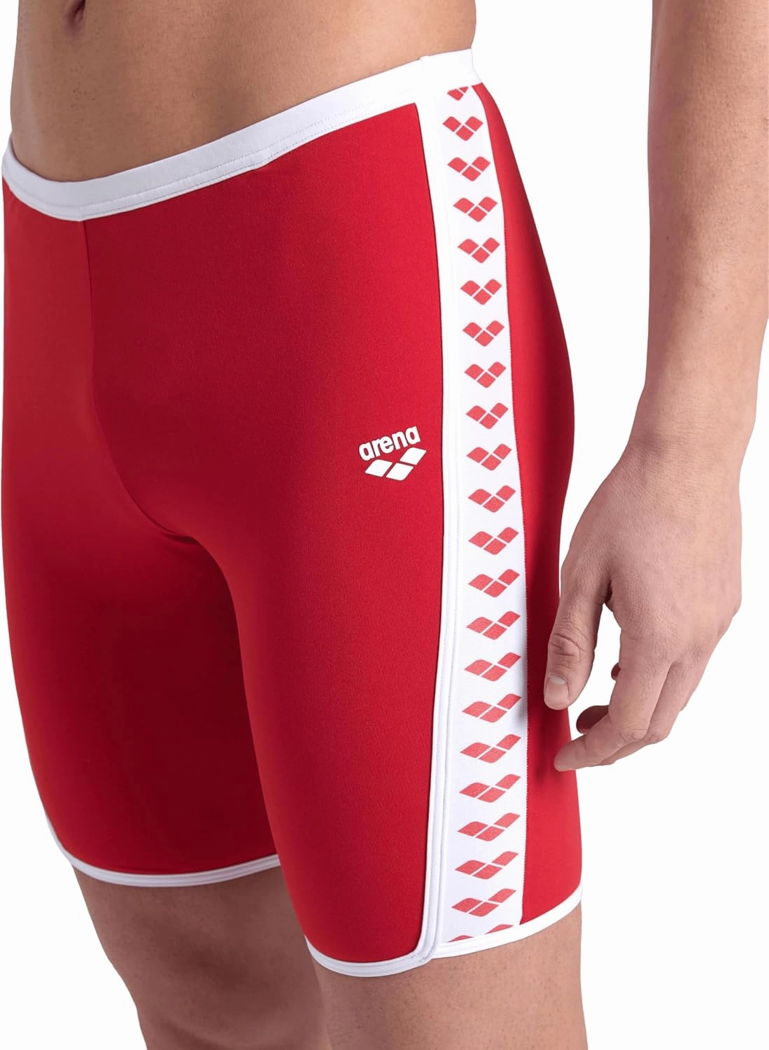 ARENA Men's Icons Solid Swim Jammer MaxLife Athletic Swimwear Professional Training Swimsuit Knee Length Sports Bathing Suit