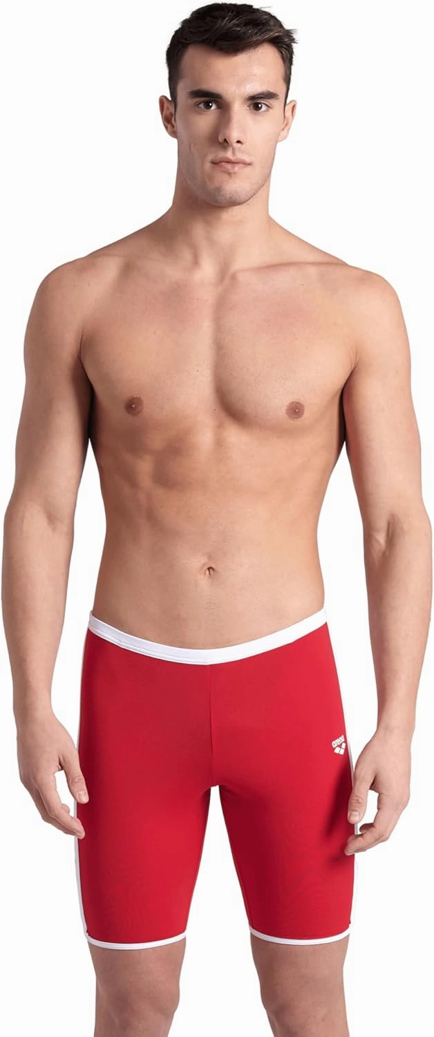 ARENA Men's Icons Solid Swim Jammer MaxLife Athletic Swimwear Professional Training Swimsuit Knee Length Sports Bathing Suit