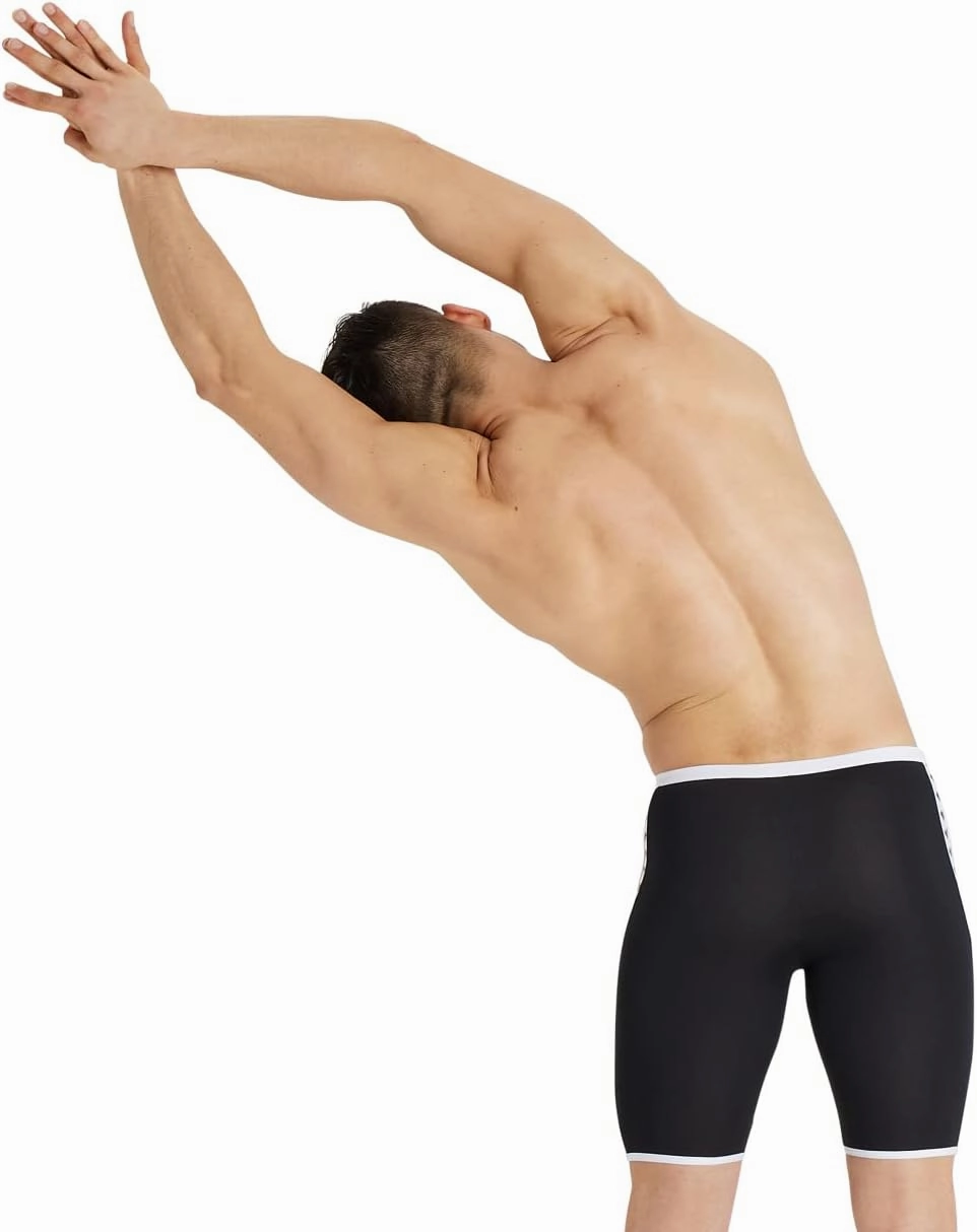 ARENA Men's Icons Solid Swim Jammer MaxLife Athletic Swimwear Professional Training Swimsuit Knee Length Sports Bathing Suit