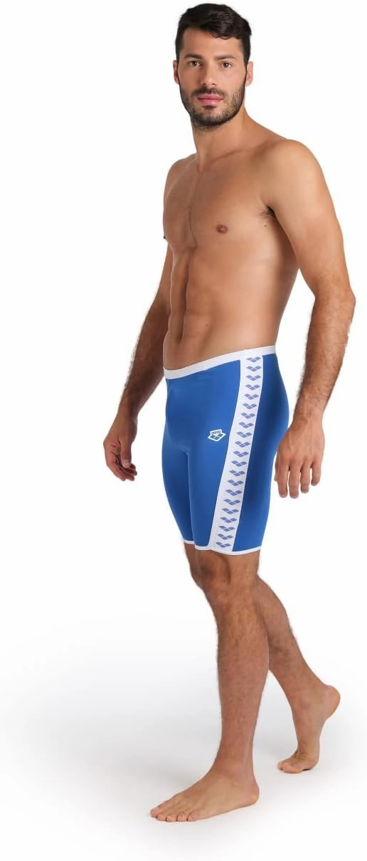 ARENA Men's Icons Solid Swim Jammer MaxLife Athletic Swimwear Professional Training Swimsuit Knee Length Sports Bathing Suit