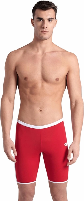 ARENA Men's Icons Solid Swim Jammer MaxLife Athletic Swimwear Professional Training Swimsuit Knee Length Sports Bathing Suit