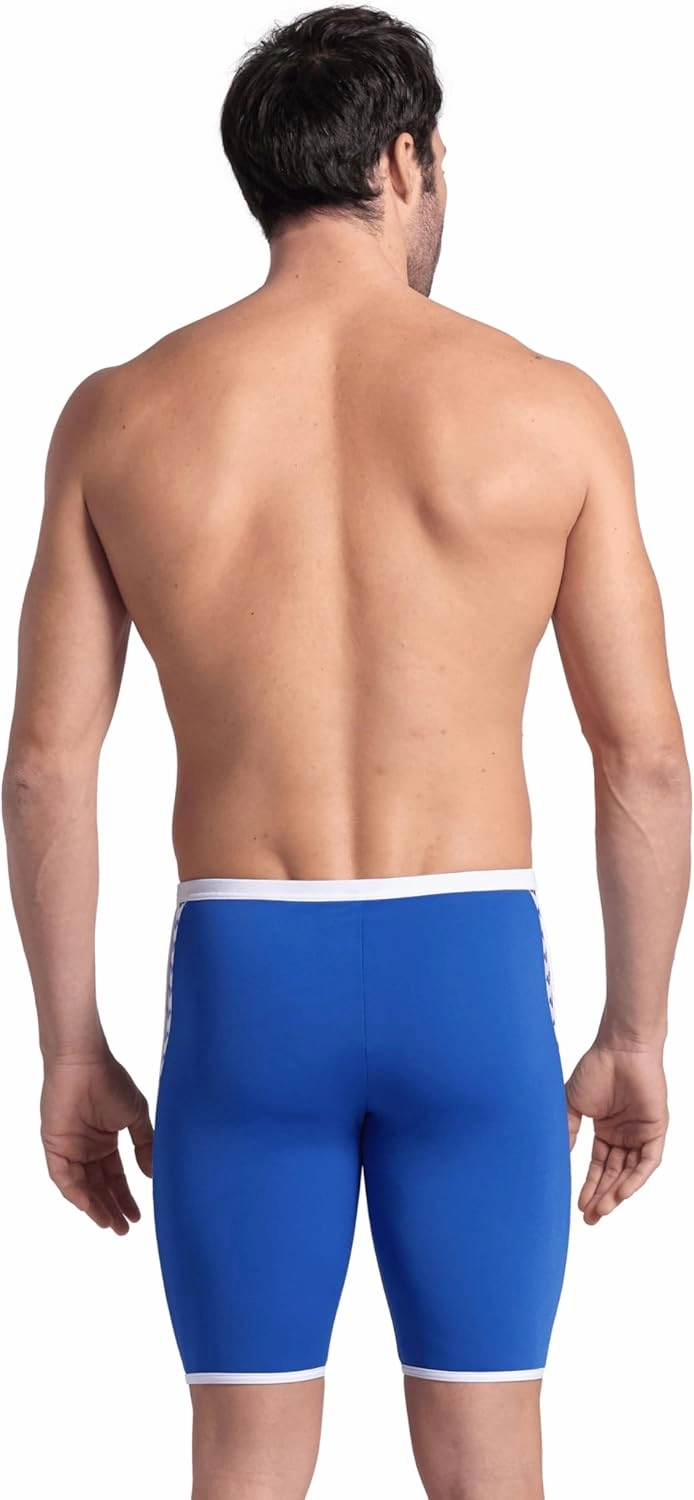 ARENA Men's Icons Solid Swim Jammer MaxLife Athletic Swimwear Professional Training Swimsuit Knee Length Sports Bathing Suit