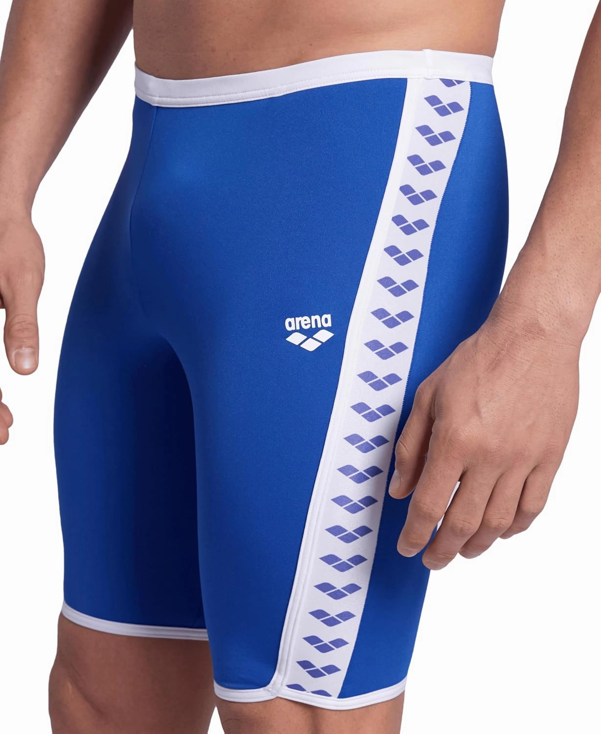 ARENA Men's Icons Solid Swim Jammer MaxLife Athletic Swimwear Professional Training Swimsuit Knee Length Sports Bathing Suit