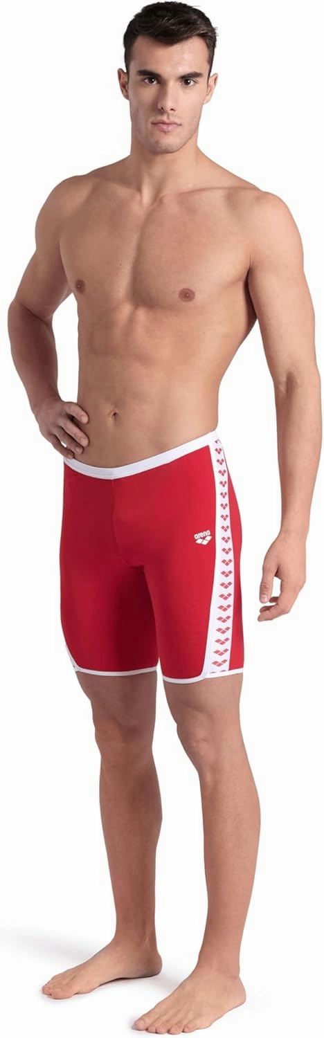 ARENA Men's Icons Solid Swim Jammer MaxLife Athletic Swimwear Professional Training Swimsuit Knee Length Sports Bathing Suit