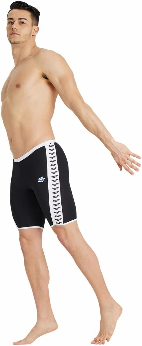 ARENA Men's Icons Solid Swim Jammer MaxLife Athletic Swimwear Professional Training Swimsuit Knee Length Sports Bathing Suit