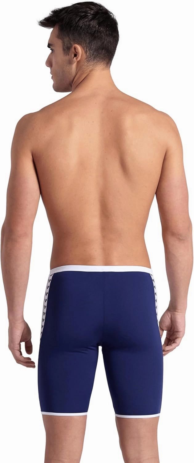 ARENA Men's Icons Solid Swim Jammer MaxLife Athletic Swimwear Professional Training Swimsuit Knee Length Sports Bathing Suit