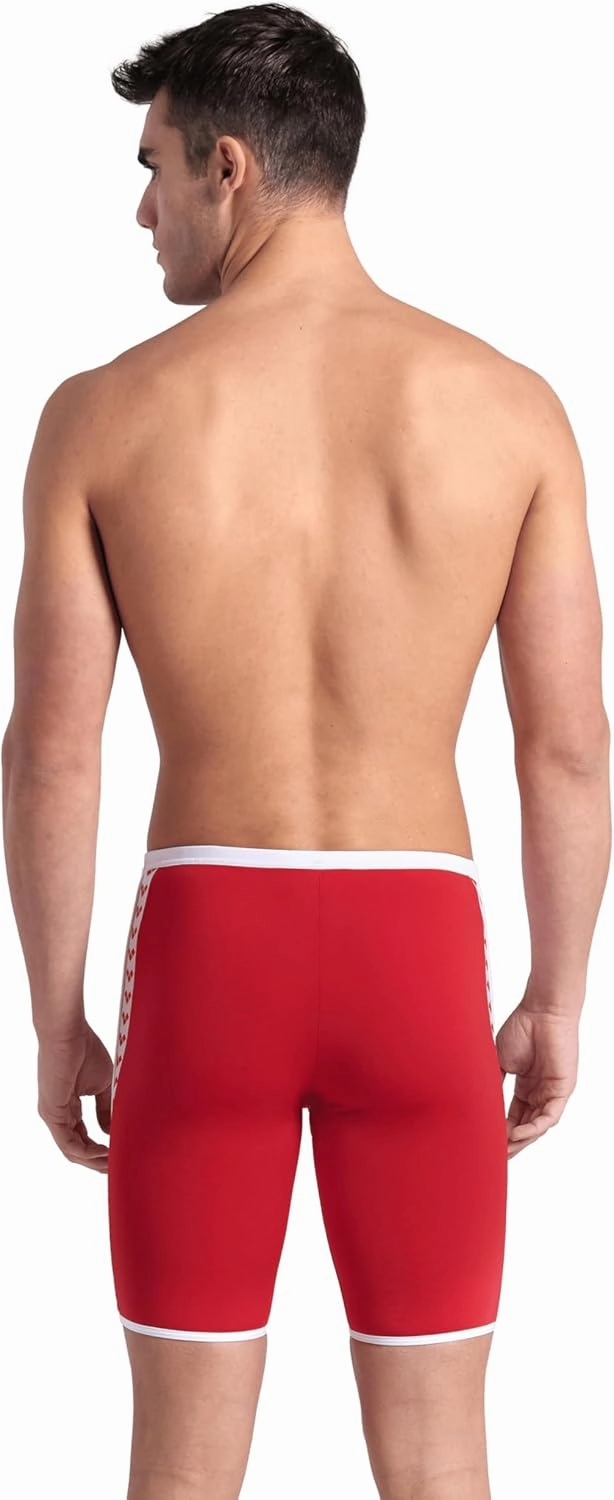 ARENA Men's Icons Solid Swim Jammer MaxLife Athletic Swimwear Professional Training Swimsuit Knee Length Sports Bathing Suit