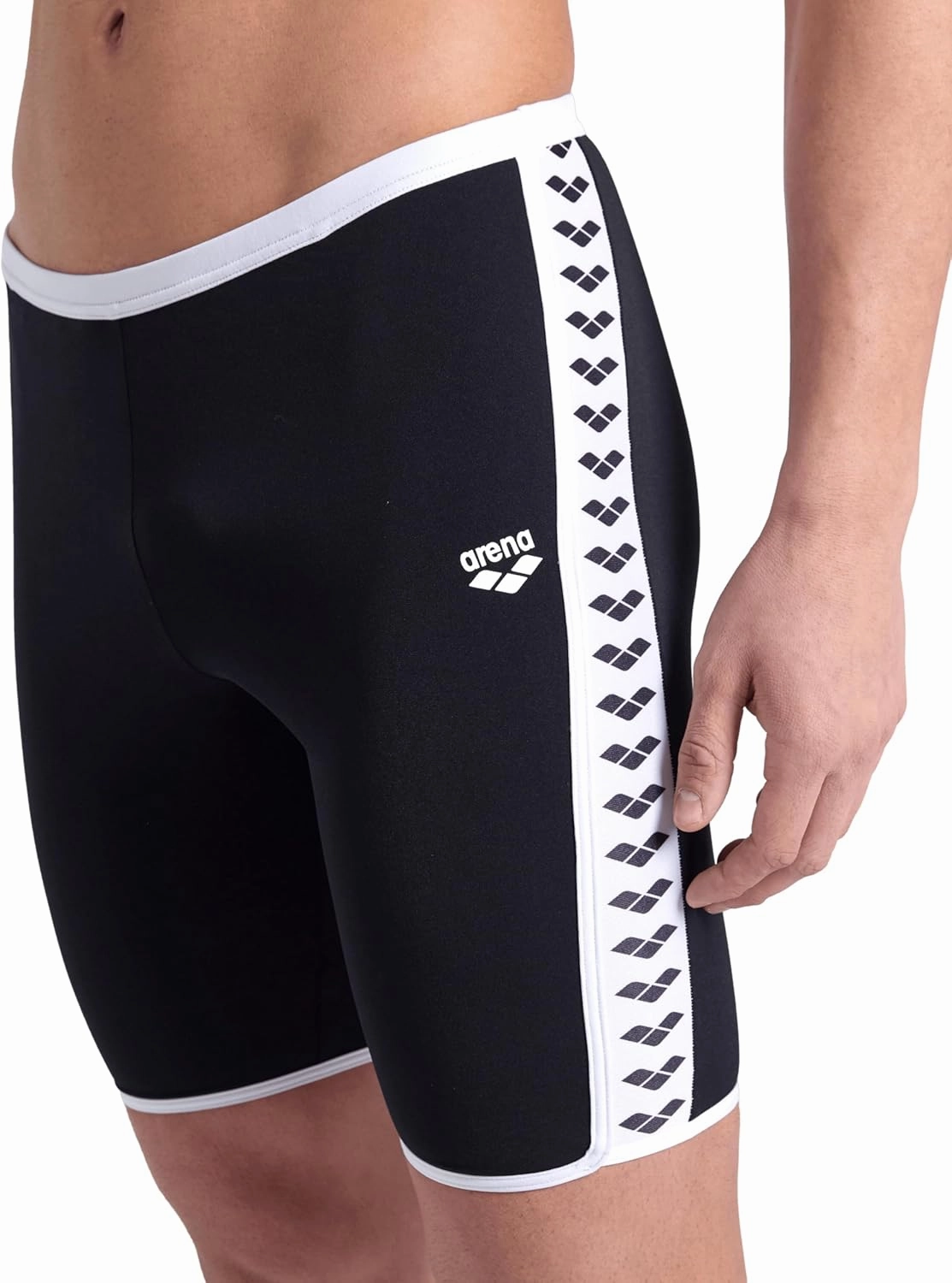 ARENA Men's Icons Solid Swim Jammer MaxLife Athletic Swimwear Professional Training Swimsuit Knee Length Sports Bathing Suit