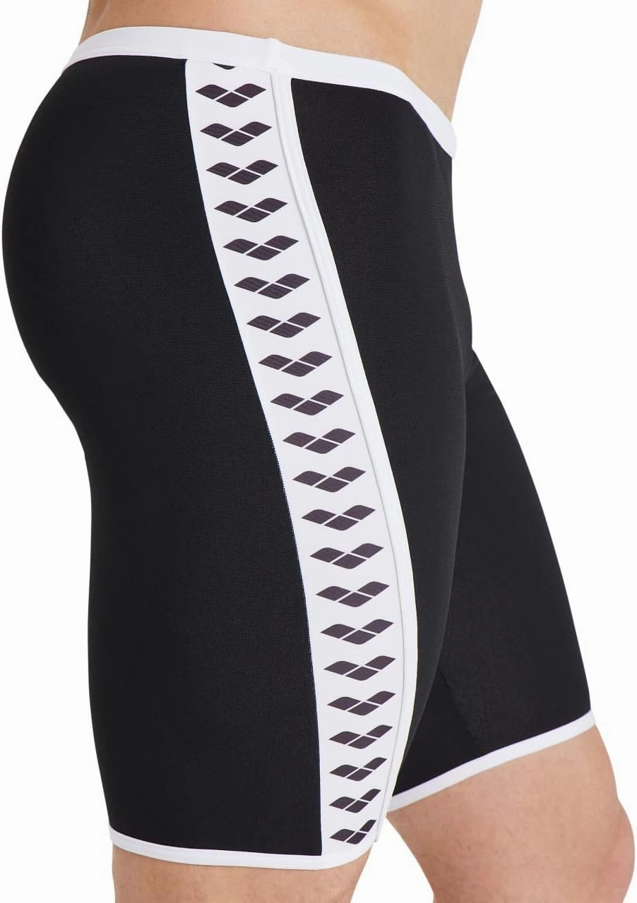 ARENA Men's Icons Solid Swim Jammer MaxLife Athletic Swimwear Professional Training Swimsuit Knee Length Sports Bathing Suit