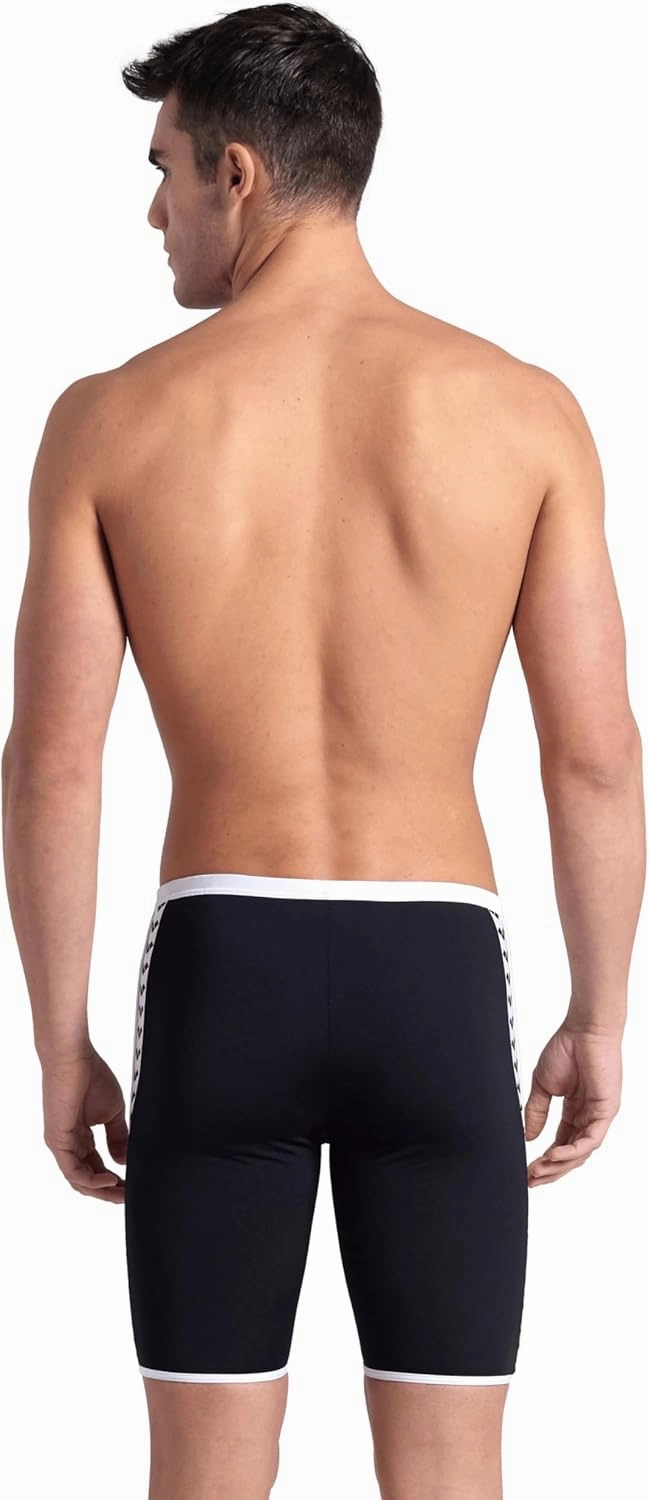 ARENA Men's Icons Solid Swim Jammer MaxLife Athletic Swimwear Professional Training Swimsuit Knee Length Sports Bathing Suit