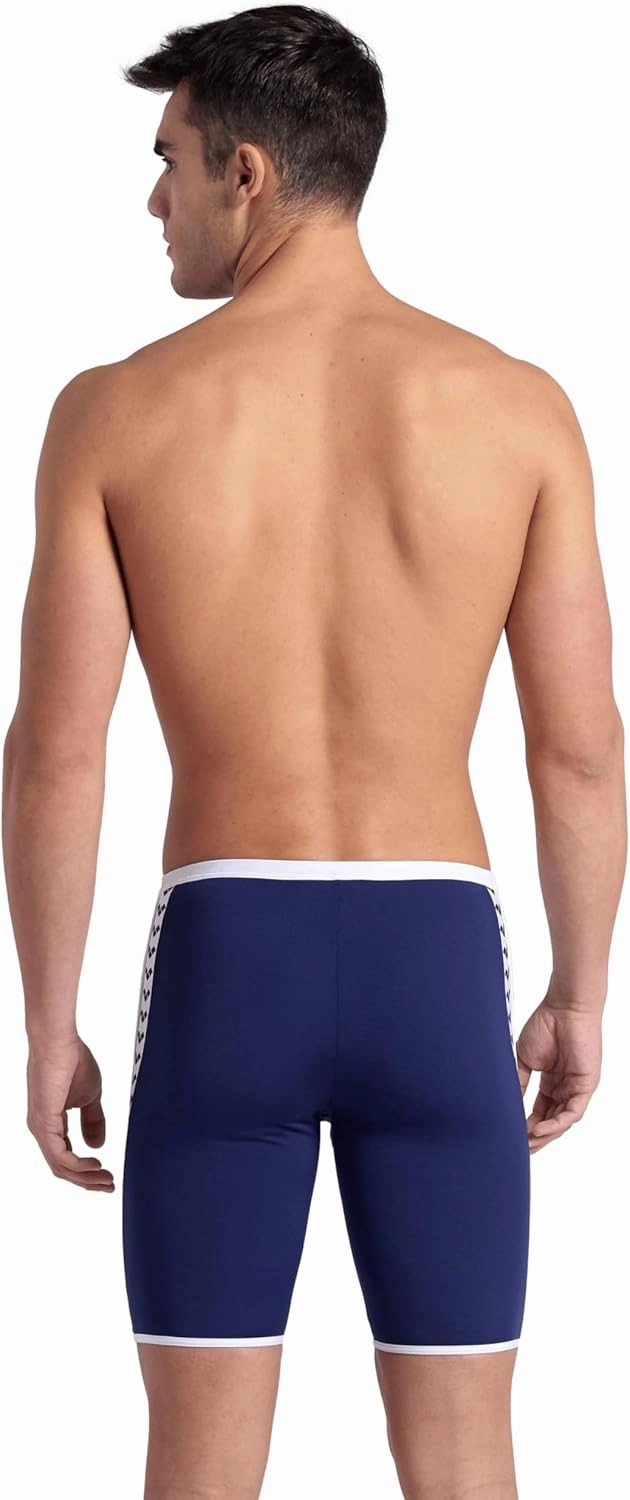 ARENA Men's Icons Solid Swim Jammer MaxLife Athletic Swimwear Professional Training Swimsuit Knee Length Sports Bathing Suit