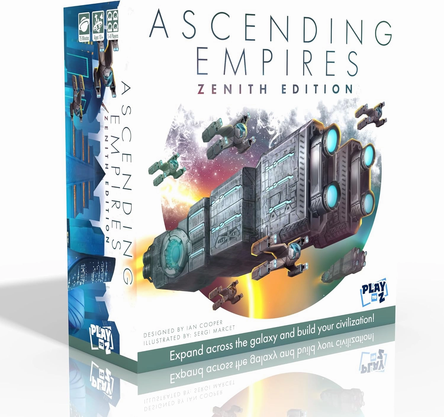 Ascending Empires Zenith Edition - Strategy Board Game - for 1 to 4 Players and Ages 10 