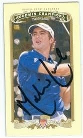 Autograph Warehouse 104641 Martin Laird Autographed Golf Trading Card Pga Champion Golf Pro 2012 Upper Deck Goodwin Champions No. 14 Mini