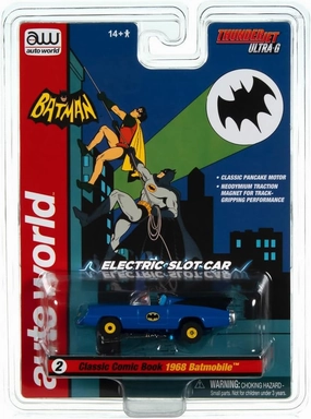 AW SC395 R1 Slot Car Classic Comic Book 1968 Batmobile Blue Hobby Exclusive
