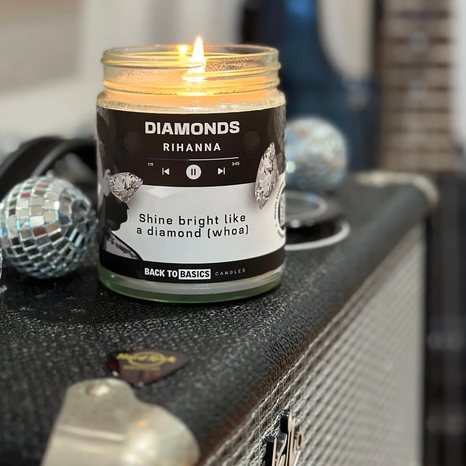 Back to Basics Candles | Diamonds - 9oz Soy Wax Lavender Scented Candle for Home Decor, Birthday Gifts for Women, Men, Best Friend | Relaxing Aromatherapy Made in USA