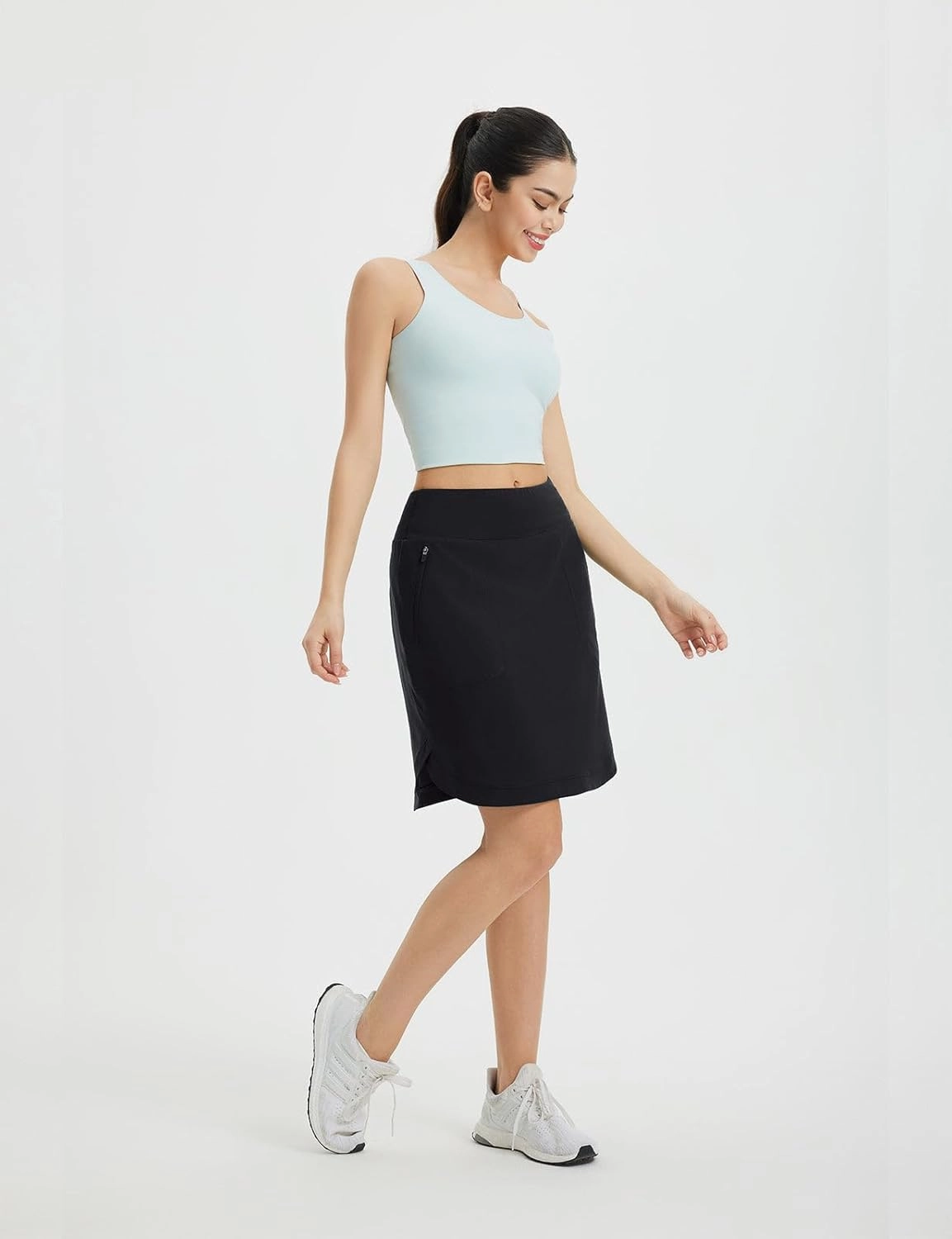 baleaf Skorts for Women 20" Golf Athletic Tennis Skirts Knee Length Pickleball Hiking Casual Skort Zipper Pockets UPF50 