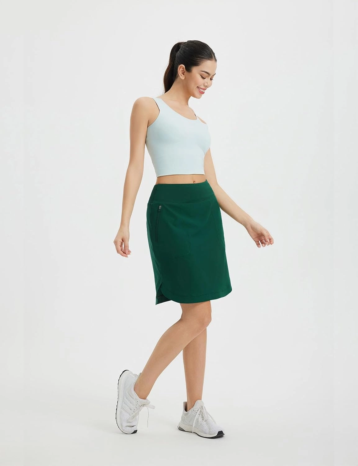 baleaf Skorts for Women 20" Golf Athletic Tennis Skirts Knee Length Pickleball Hiking Casual Skort Zipper Pockets UPF50 