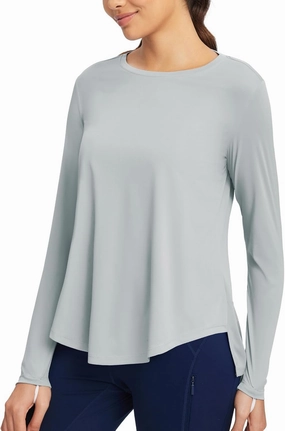 baleaf Women's UPF 50  Sun Shirts Flowy Swing Tunic Tops Long Sleeve UV Protection Hiking Outdoor Workout S-3XL Plus Size