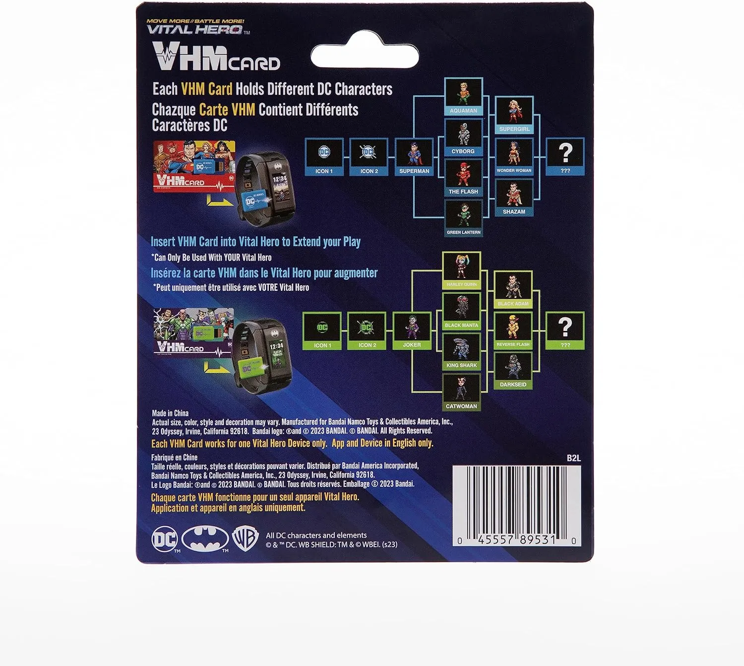 BANDAI DC Memory Card Pack - Collectible Card Pack - Superhero Theme