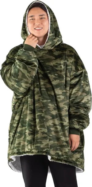 Bare Home Wearable Blanket B-Cozy Hoodie - Soft Plush Sherpa - Warm and Cozy - Oversized Wearable Blanket - Adult & Kid Sizes