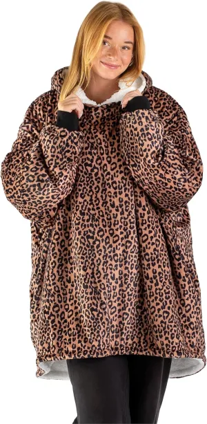 Bare Home Wearable Blanket B-Cozy Hoodie - Soft Plush Sherpa - Warm and Cozy - Oversized Wearable Blanket - Adult & Kid Sizes