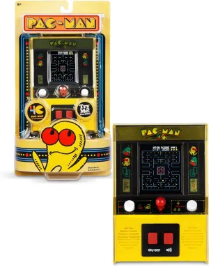Basic Fun Arcade Classics - Pac-Man Color LCD Retro Mini Arcade Game, 2 Players, Yellow