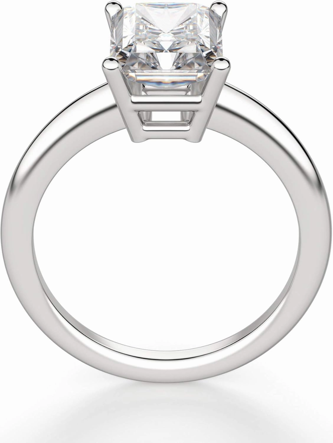 Basket Set Classic Engagement Ring, Radiant Cut 3.00CT, VVS1 Clarity, Colorless Moissanite Ring, 925 Sterling Silver, Promise Ring, Wedding Ring, Perfact for Gift Or As You Want