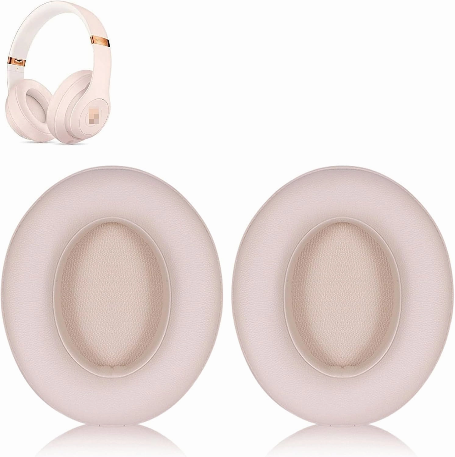 Beats Studio 3 Ear Pads Cushions Replacement Earpads for Studio 2 & 3 Headphones, Wired & Wireless - Memory Foam Ear Cushions with Soft Protein Leather - Pink