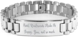 Beautiful Model Railroads Ladder Bracelet, Model Railroads Make Me Happy. You, not so, Nice Gifts for Friends, Birthday Gifts, Model Trains, Train Set, Toy Train, Train Set, Electric Train Set, HO