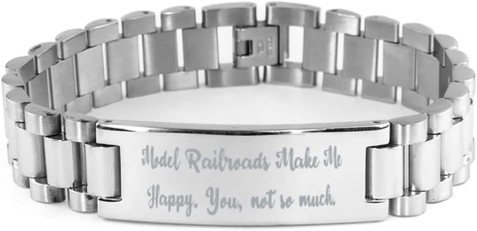 Beautiful Model Railroads Ladder Bracelet, Model Railroads Make Me Happy. You, not so, Nice Gifts for Friends, Birthday Gifts, Model Trains, Train Set, Toy Train, Train Set, Electric Train Set, HO
