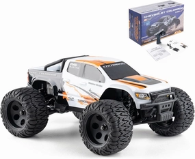 BEEZRC FMS 1/24 RC Monster Truck Colorado FMT24 Fast Drift RC Car Licensed Chevy RC Offroad RTR Electric Hobby Radio Controlled Truck 4x4 Waterproof High Speed Remote Control Car for Adults (White)…