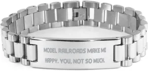 Best Model Railroads Ladder Bracelet, Model, Gifts for Friends, Present from Friends, Engraved Bracelet for Model Railroads, Model Trains, Train Set, Toy Trains, Wooden Trains, Train Set, Electric