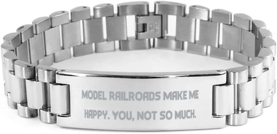 Best Model Railroads Ladder Bracelet, Model, Gifts for Friends, Present from Friends, Engraved Bracelet for Model Railroads, Model Trains, Train Set, Toy Trains, Wooden Trains, Train Set, Electric