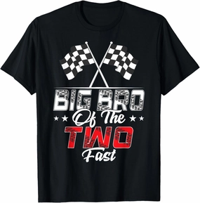 Big Bro Of The Two Fast Second Birthday Racing Car Family T-Shirt
