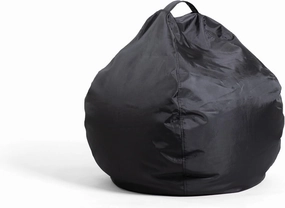 Big Joe Classic Bean Bag Chair, Black Smartmax, Durable Polyester Nylon Blend, 2 feet Teardrop
