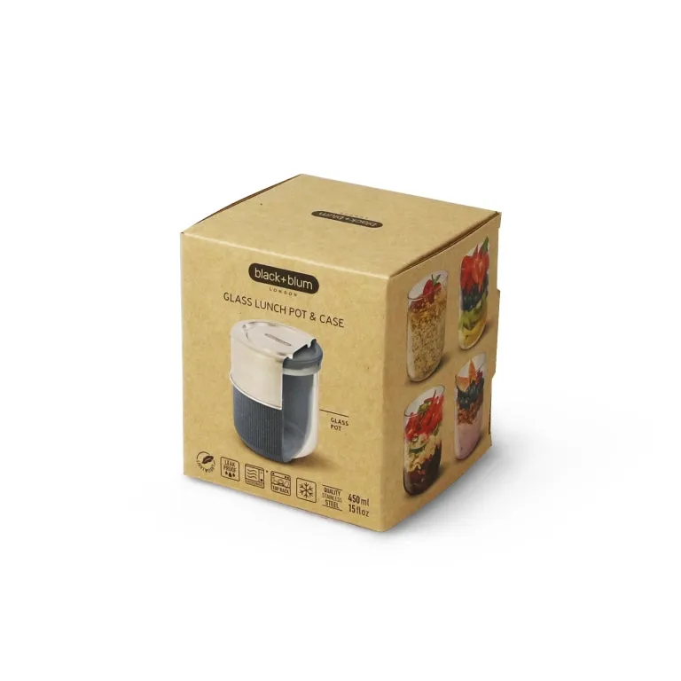 Black Blum Glass Lunch Pot - Ø95mm - Slate