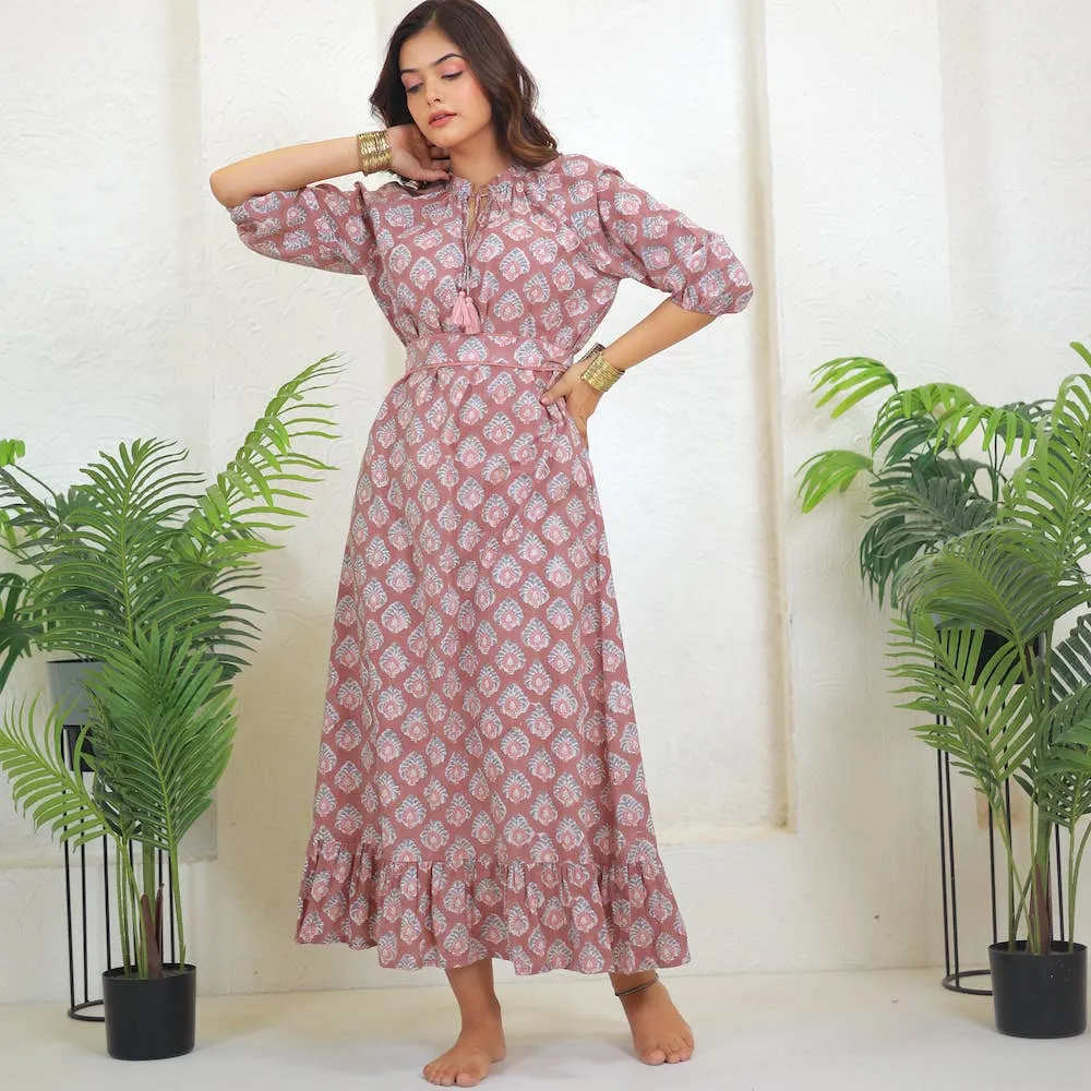 Block Printed Dress (Kaishori)