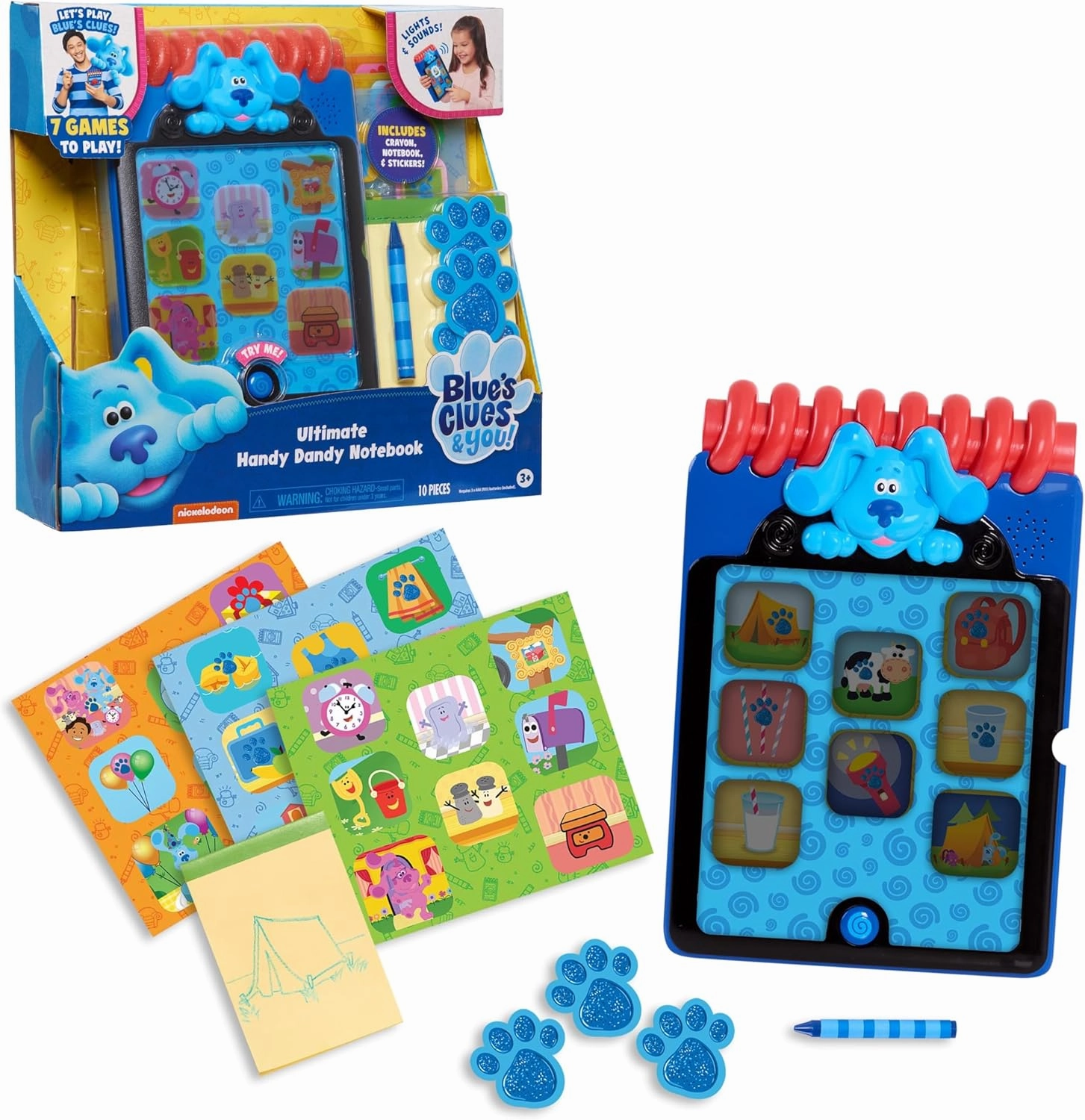 Blue’s Clues & You! Ultimate Handy Dandy Notebook, Interactive Kids Toy with Lights and Sounds, Blue's Clues Game, Kids Toys for Ages 3 Up by Just Play