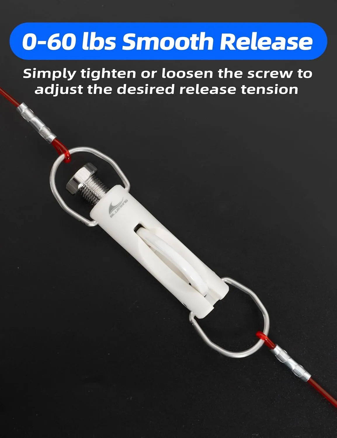 BLUEWING 2pcs Upgraded Zirconia Outrigger Release Clips UV Resistance Trolling Fishing with 0-60 lbs Adjustable Tension