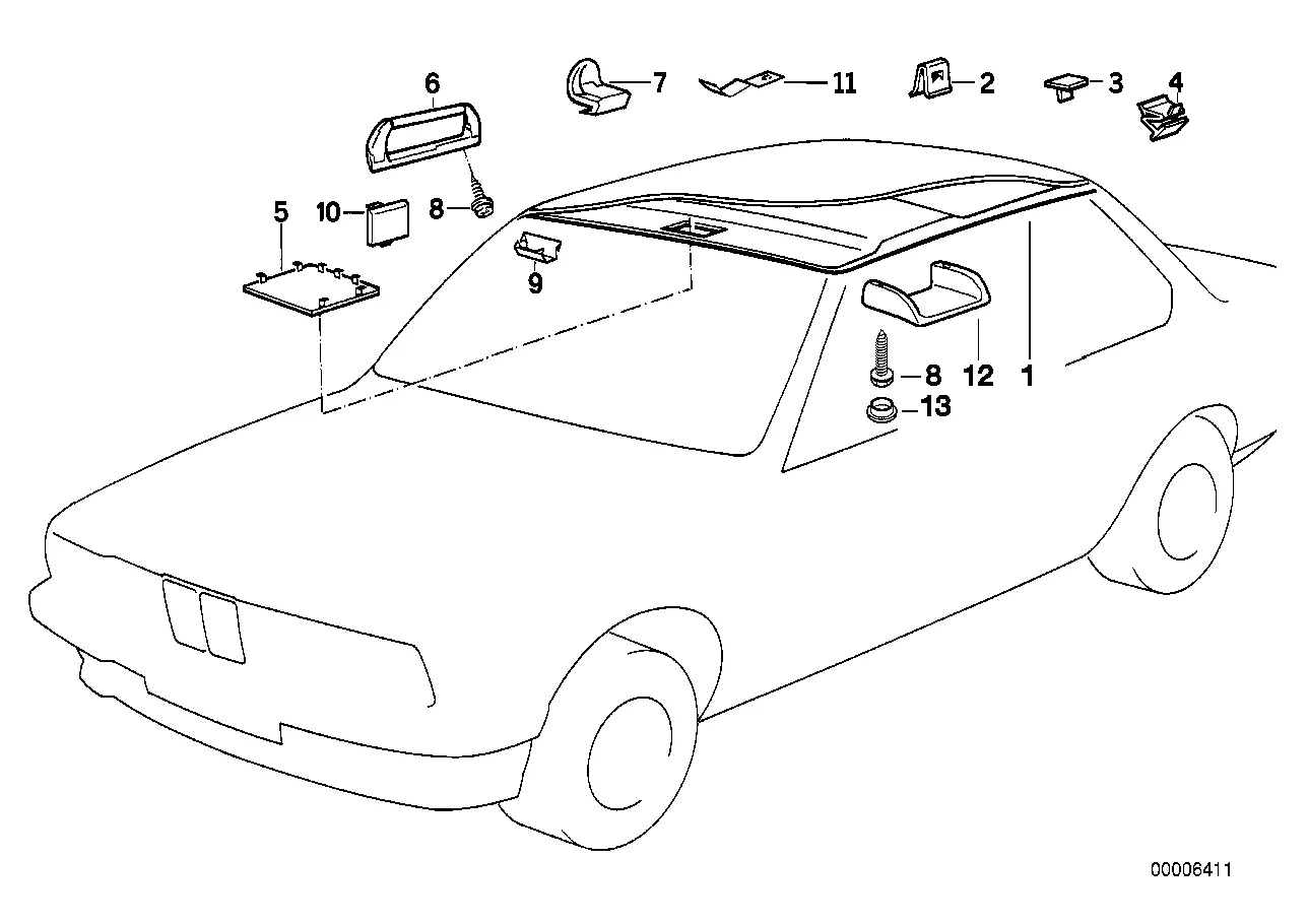BMW Sunroof Switch Cover