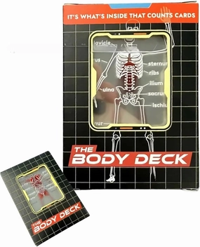 Body Deck Transparent Anatomy Playing Cards, Educational 3D Skeletal Design, Interactive Learning Tool for Medical Students and Enthusiasts (1 Pcs)
