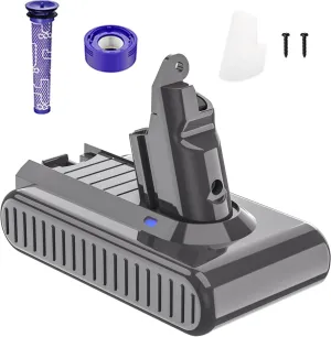 Bonadget 5000mAh 21.6V V6 Battery Replacement Compatible with V6 Battery VTC4 SV03 SV04 SV09 DC58 DC59 DC62 V6 Animal V6 Absolute V6 Motorhead V6 Slim Battery V6 Cordless Vacuum Battery