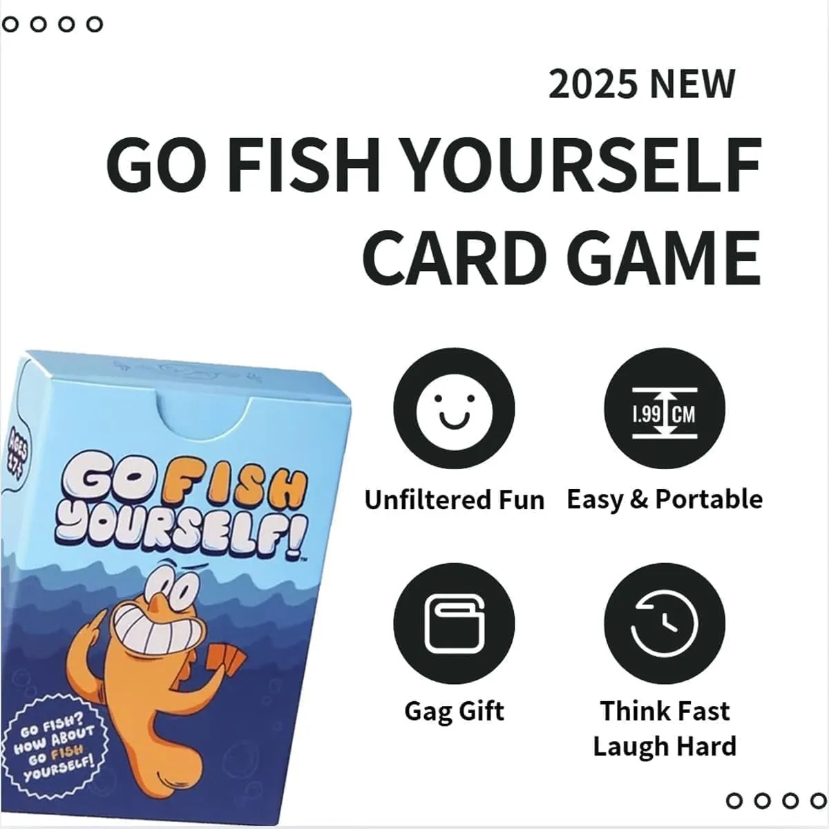 Brainy 2025 Go Fish The Go Fish Card Game Night Party Game Go F Yourself Card Game Hilarious Card Games Yourself Classic Interactive Fun Family and Educational Games for Friends Couples (3 Pcs)