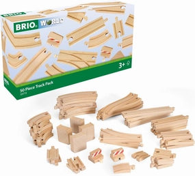 BRIO World Special Track Pack - 50-Piece Set - FSC-Certified Wooden Train Track Pieces - Expand Creativity - Compatible with All BRIO Railway Sets - Kids Ages 3 & Up